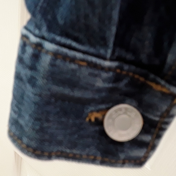 Gap Denim Patchwork Logo Crop Trucker Jacket - Picture 8 of 8